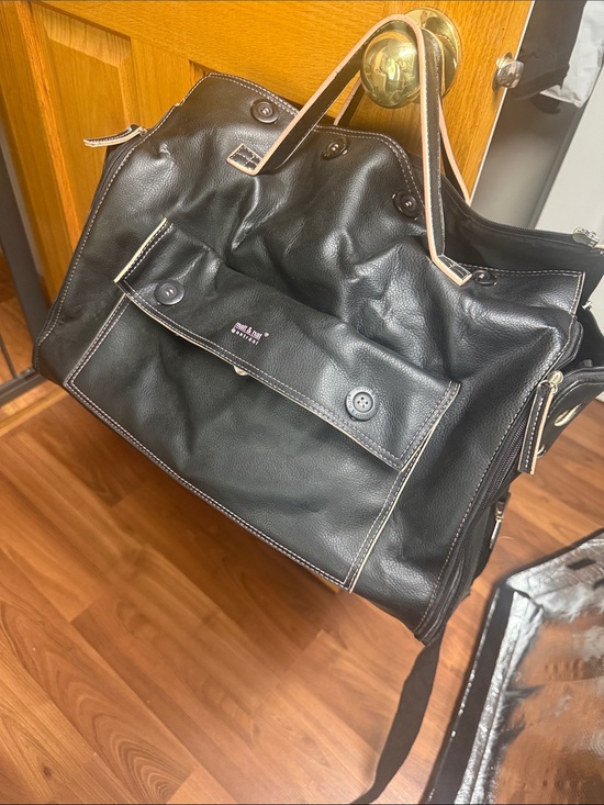 Matt & Nat Other - Matt & Nat Montreal Black PVC Dual Top Handle Pet Carrier Bag